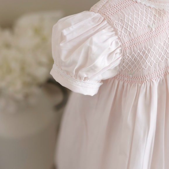 RARE Smocked Dress Pink Embroidery Vintage Feltman Brothers 24 Month/2T Like New - Picture 3 of 8